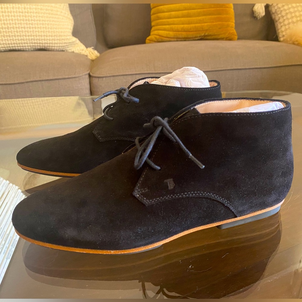 Tod’s Women’s Suede Lace-Up Ankle Boots | Size IT 35.5